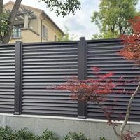 Precio al por mayor: Valla de lamas de aleación de aluminio para exteriores, impermeable, con recubrimiento en polvo, ecológica, inoxidable y sin mantenimiento.