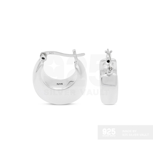 Outstanding Quality Plain <b>Weighted</b> Bottom U-Shape <b>Hoop</b> Diameter 5.5mm Silver 925 Jewelry Earrings - Product Image 2