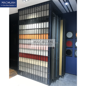Showroom đá cẩm thạch hiển thị đứng với đẩy kéo trượt gạch phong cách hiện đại Rack cho hiệu quả sản phẩm trình bày - Product Image 1