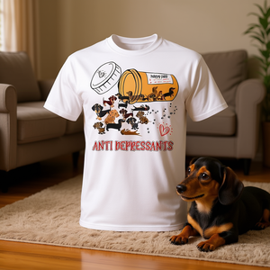 Camiseta Dachshund Happy Pills Antidepressants para amantes de los perros, regalo divertido - Product Image 3