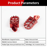 Pédale de moto antidérapante de haute précision personnalisée OEM compatible avec Honda CRF150F CRF230F, plateforme large