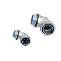 Venta de fábrica KSS, venta al por mayor, Conector de codo, aleación de Zinc de 90 grados, Conector de conducto Flexible hermético a líquidos roscado impermeable