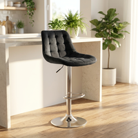 Chaise de bar réglable pour hôtel, usage général, mobilier de cuisine économique, tabourets de bar en velours, chaise de bar pour restaurant et maison