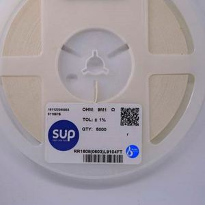 Whole Sale RR1608 0603L9104FT 0603 1608 Resistors Chip Resistors SMD Resistors 9.1Mohm 1% 1/10W Thick Film Resistor - Product Image 1