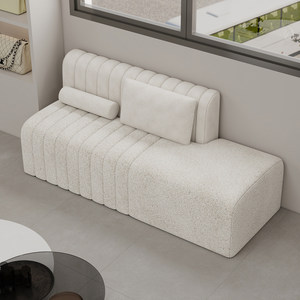 Sofá Moderno Minimalista Tapizado en Forma de L para Tiendas de Ropa, Barberías y Hoteles - Respaldo de Tela, Color y Tamaño Personalizables - Product Image 5