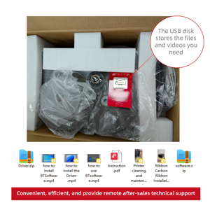 Ronsu corte automático 300DPI USB <span class=keywords><strong>impresora</strong></span> de <span class=keywords><strong>etiquetas</strong></span> Industrial soporte de cinta de código de barras para <span class=keywords><strong>etiquetas</strong></span> de envío de ropa 106mm papel máximo - Product Image 6
