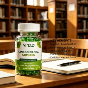 Gomitas de Ginkgo Biloba - Apoyo para la Función Cerebral, Memoria y Concentración, 60 Gomitas Veganas - Product Image 5