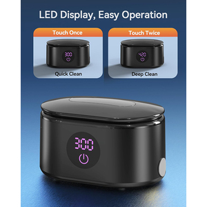 Nettoyeur à ultrasons domestique haute fréquence 48 kHz à double mode pour bijoux et prothèses dentaires avec affichage LED UV - Product Image 2
