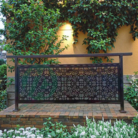 Panneaux de garde-corps de balcon en aluminium et acier inoxydable découpés au laser sur mesure, clôture de terrasse de jardin extérieure et rampes