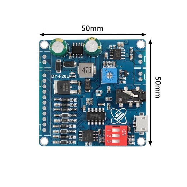 12V 24V 10W 20W Voice MP3 Player Module 9-way One-to-one Trigger Audio 32Mbit Storage MP3 WAV Decoding Format DY-F20L