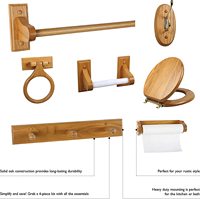 Siège de toilette en bois naturel, siège de toilette rond en MDF, vis dissimulées avec fixation en acier inoxydable sur le dos pour les toilettes standard de salle de bain