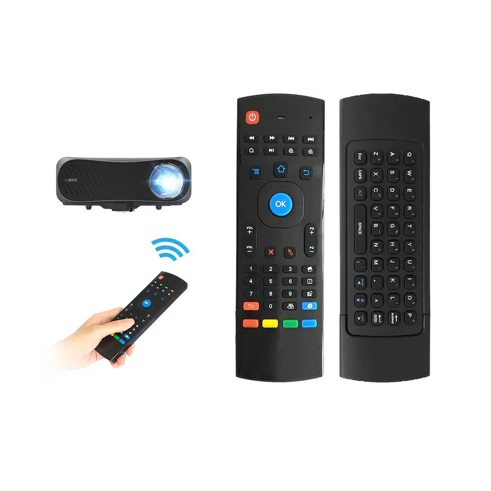universal remote 2.4Ghz Wireless Mini Keyboard Airmouse with Infrared learning function for smart TV, IPTV,Projector,TV box