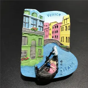 High-grade Resin 3D refrigerator stickers Italy Rome Venice Travel Commemorative Collection Of Fridge Magnet