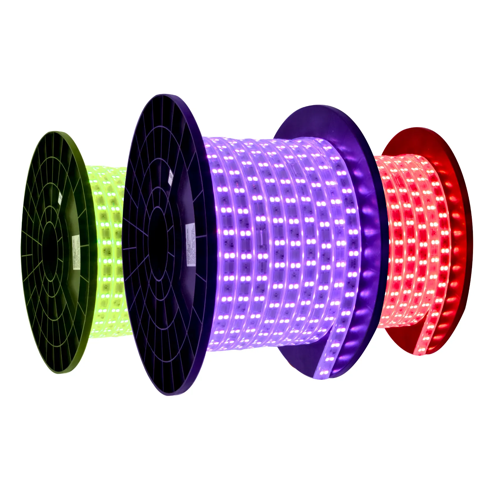شريط إضاءة ملون بألوان RGB Led مضاد للماء Ip65 بعرض 12 ملم ومخرج 10 واط 220 فولت شريط إضاءة Led 5050 Rgb