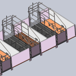 Box de maternité galvanisé pour truies d'élevage avec plancher en fonte - Product Image 6