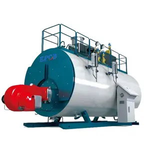0.5t Fuel Gas Oil Fired Wet Back Three Pass Return Fire Tube 6tph Steam Boiler for Textile Industrial