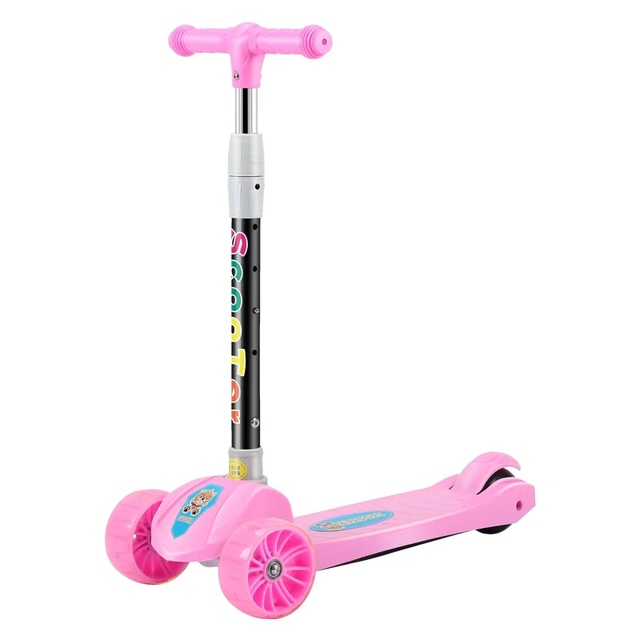 Children Scooter 3 Wheel Scooter with Flash Wheels Kick for 2-12 Year Kids Adjustable Height Foldable Children Scooter