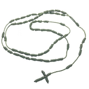 Collar de <span class=keywords><strong>Rosario</strong></span> de cuerda religiosa, accesorio práctico de fácil transporte, con nudo de punto giratorio, para rosarios - Product Image 5