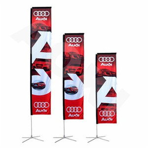 2.7m/3.3m/4.2m Custom Advertising Rectangle Flag Banners Outdoor Flying Beach Flags