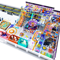 Parque de Atracciones LED con Tobogán, Área de Juegos Interior Comercial para Niños de Todas las Edades, Certificado por TUV SGS, Directo de Fábrica