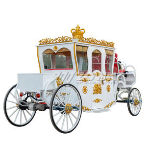 Carrozza Elettrica Professionale per Cavalli, Carrozza Reale, Carrozza Turistica, Carrozza Nuziale Romantica a 4 Ruote - Product Image 4