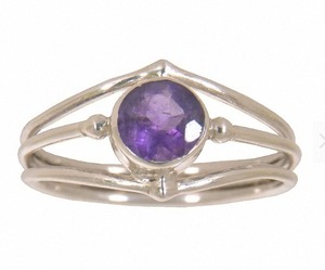 Anillo de piedras preciosas de amatista de Plata de Ley 925 más vendido hermoso hecho a mano ligero personalizable joyería clásica para bodas - Product Image 4
