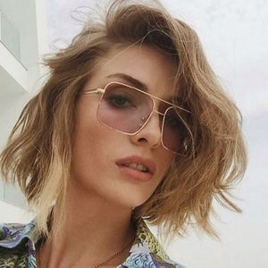 2020 nueva plaza marco vintage gafas de sol de las mujeres de gran tamaño gafas de sol para hombres mujer tonos oro UV400 gafas 2020 gafas de sol - Product Image 2