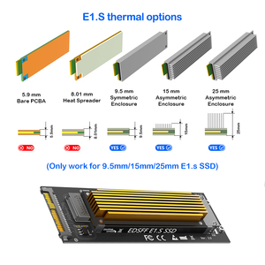 Tarjeta Adaptadora U.2 SFF-8639 a NVMe Ruler GEN-Z EDSFF Corta SSD <span class=keywords><strong>E1</strong></span>.S para Computadora de Escritorio/Estación de Trabajo/Servidor - Product Image 6