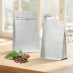 Paquete de 50 Bolsas para Granos de Café con Válvula, Bolsas Ecológicas de Fondo Plano, Resistentes, de Alta Calidad, Herméticas, a Prueba de Olores, en Existencia - Product Image 1