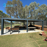 Pergola extérieure en aluminium Sweet Home, cadre thermolaqué, taille personnalisée, durable, facile à assembler, décorations pour jardin, balcon, cour.