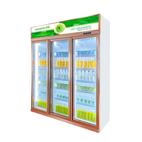 Supermarché construit en 2 portes en verre refroidisseur de boissons Pepsi réfrigérateur bouteille réfrigérateur