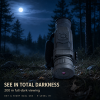 Monoculaire de vision nocturne numérique 5x35 200m, vision nocturne totale dans l'obscurité, zoom optique IR 5X, enregistrement photo et vidéo HD, vision de jour et de nuit pour la chasse