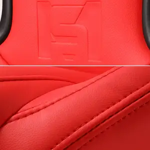 Jiabeir אוניברסלי חדש ריקארו אדום PVC עור עם מחוון כפול מושב מירוץ JBR1093