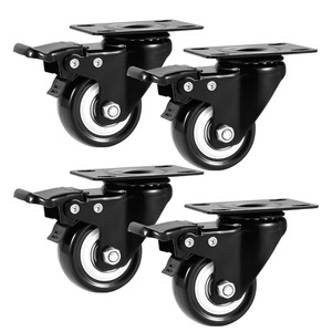 Rodas com fechadura central, móveis para escritório sem ruído 2 3 4 <span class=keywords><strong>5</strong></span> polegadas com fechamento central - Product Image 1