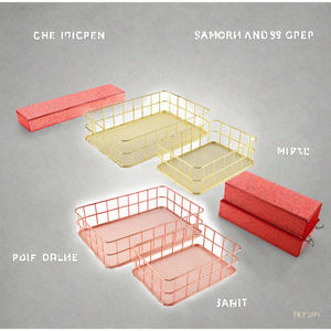 ตะกร้าเก็บของตาข่ายโลหะทองเหลือง รีไซเคิลได้ สำหรับห้องนอนและห้องนั่งเล่น ของใช้ในบ้าน - Product Image 3