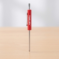 Tournevis magnétique miniature TOOLJOY, tige en acier nickelé, qualité industrielle, tournevis de poche portable style stylo