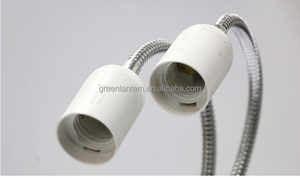 Portalámparas Flexible de cuello de cisne E27 con interruptor de Clip, Cable de enchufe de la UE, Base de enchufe de bombilla LED, cabezal de lámpara individual/Doble - Product Image 5