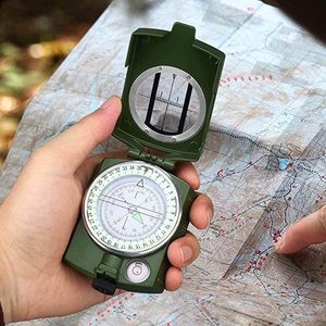 La Bàn Định Vị Sinh Tồn Chống Nước Huỳnh Quang Đêm Thấu Kính Nhìn Thấy Kim Loại Để Đi Bộ Đường Dài, Cắm Trại, Săn Bắn - Product Image 2