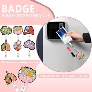Set de Porta Credenciales Retráctiles con Afirmaciones Positivas para la Salud <span class=keywords><strong>Mental</strong></span>, para Enfermeras, Terapeutas y Guerreros del Bienestar - Product Image 5