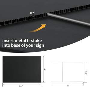 Vente <span class=keywords><strong>en</strong></span> <span class=keywords><strong>gros</strong></span> Panneau d'affichage politique <span class=keywords><strong>Coroplast</strong></span> ondulé <span class=keywords><strong>en</strong></span> plastique pp 18x24 bâtons avec piquet <span class=keywords><strong>en</strong></span> H - Product Image 4