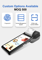 Terminal Punto de Venta (TPV) para Restaurantes, TPV Móvil de 6 Pulgadas con Impresora Térmica de 58 mm, Android 14, 8 Núcleos