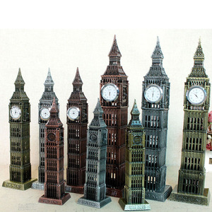 Commercio all'ingrosso metallo Big Ben scultura-antico londra punto di riferimento scrivania arredamento, britannica parlamento Souvenir, ordini all'ingrosso personalizzabili - Product Image 1