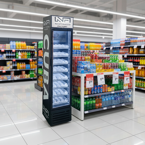 Refrigerador Vertical Comercial Compacto Portátil MEISDA SC145BG de 145L con Puerta de Vidrio para Hogar, <span class=keywords><strong>Supermercado</strong></span>, Vegetales y Alimentos - Product Image 2