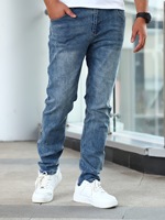Pantalon en jean large pour homme, coupe droite, bleu clair délavé, style baggy, personnalisable