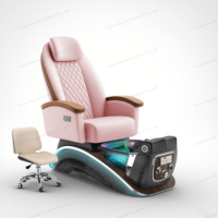 Nuevos muebles de salón de uñas, sillas de pedicura modernas de lujo, plataforma blanca, silla de masaje para manicura y pedicura, Spa de pies