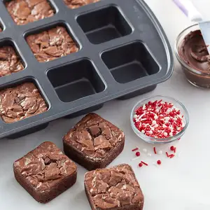 Mini ekmek pişirme tavaları, yapışmaz Muffin kalıbı, karbon çelik Brownie pişirme ekmek tepsisi Bakeware fırın pişirme için