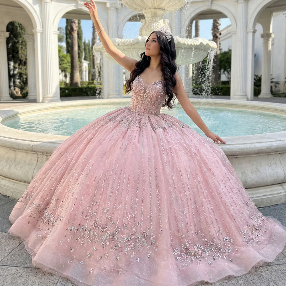 knee length dresses for ladies Ariana Vara Corset Quince Dress PR12271