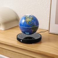 HCNT globo de diseño moderno globo levitante magnético mapa del mundo luz LED flotante lámpara de globo de rotación regalo de moda decoración del hogar