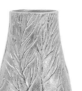 Jarrón de aluminio ondulado de hojas plateadas florero decorativo uso boda fiesta hogar interior y exterior moderno único de lujo - Product Image 5