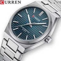 Мужские наручные часы Curren 8439, оригинальные, модные, повседневные, роскошные, деловые, с браслетом из нержавеющей стали, женские кварцевые часы.